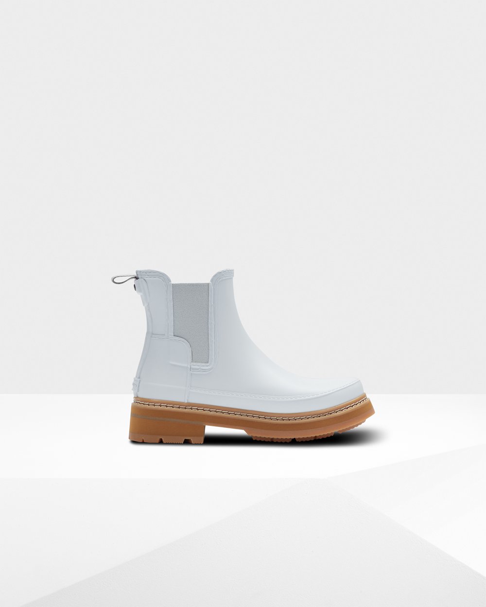 Womens Chelsea Boots - Hunter Refined Stitch Detail (59TDOJBGY) - White
